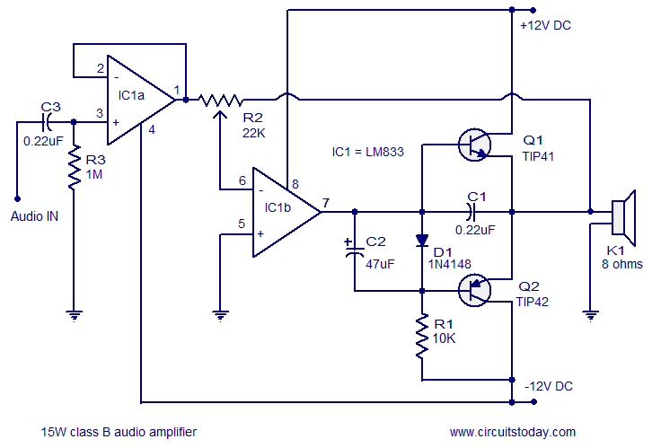 stereo amplifier circuit BA5417