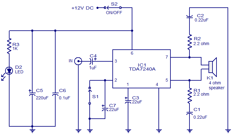 stereo amplifier circuit BA5417