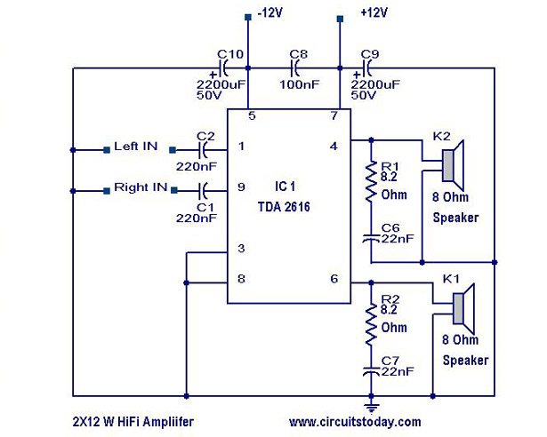 stereo amplifier circuit BA5417