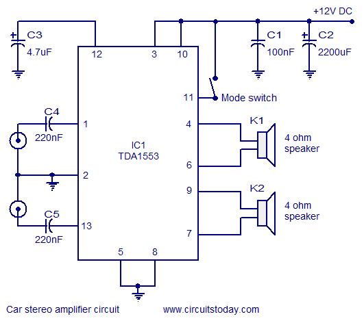 stereo amplifier circuit BA5417